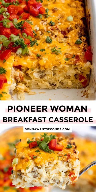 *NEW* Pioneer Woman breakfast casserole is loaded with sausage, hash browns, and cheese�all the comfort of a home-cooked breakfast in one easy-to-serve casserole. #breakfastcasserole #pioneerwoman Pioneer Woman Breakfast Casserole, Pioneer Woman Breakfast, Brunch Savory, Brunch Celebration, I Am Single, Cook Breakfast, Am Single, Sausage Hash, Cheese All