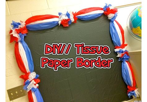 Crepe Paper Bulletin Board Border, Tissue Paper Border Bulletin Boards, Diy Bulletin Board Border Tissue Paper, Tissue Paper Border, Bulletin Board Tissue Paper Border, Colorful Diy Tissue Paper Bulletin Board Border, Tissue Paper Borders, Layer Bulletin Board Border, Bulletin Board Borders Layered