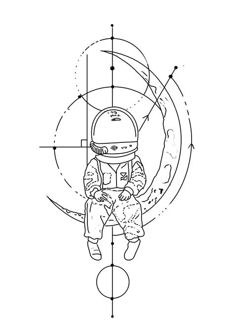 Astronaut Tattoo Ideas, Geometric Tattoo Stencil, Tattoo Design Stencil, Swing Tattoo, Geometric Arrow Tattoo, Tattoo Homme, Simple Forearm Tattoos, Astronaut Tattoo, Simple Tattoos For Guys