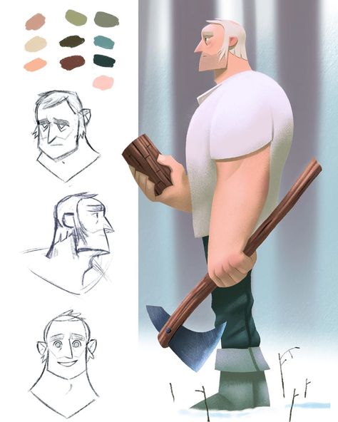 Tom Booth on Instagram: “A little BTS shot. Trying to simplify his design. Oh yeah, and he is capable of smiling. 😉 #procreateapp #ipadpro #characterdesigner #visdev” Booth Illustration, Animation Character Concept, Cartooning 4 Kids, Character Turnaround, Sketch Inspiration, Game Concept, Oh Yeah, Procreate App, Character Design Animation