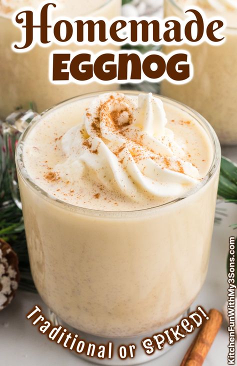 Crockpot Eggnog Recipe, Egg Nog Recipe Homemade, Eggnog Recipe Spiked, Egg Nog Recipe, Peppermint Brownies Recipe, Homemade Eggnog Recipe, Holiday Coffee Drinks, Eggnog Coffee, Eggnog Recipes