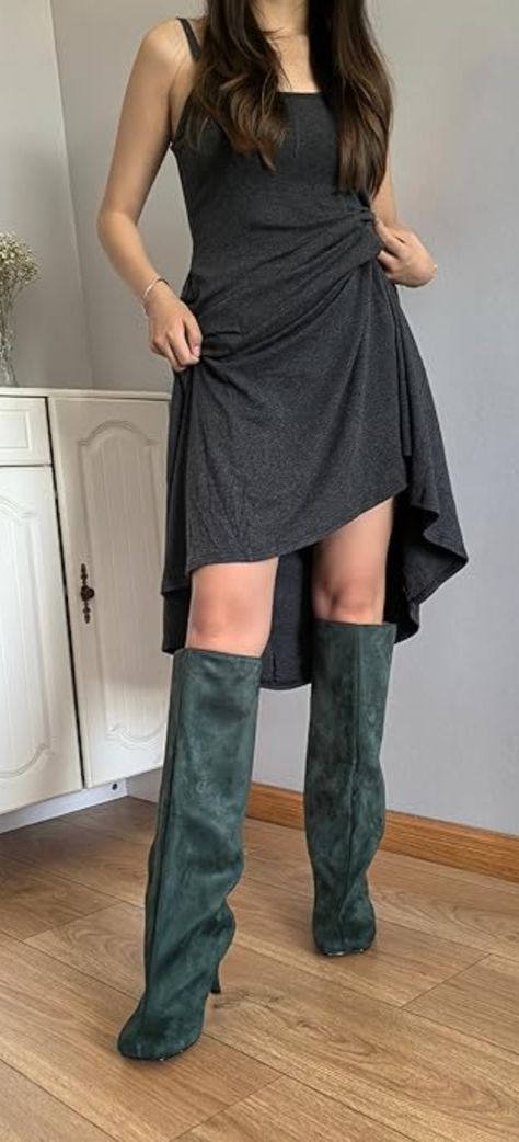 Knee High Boots: The heel height of these suede knee high boots are about 6.5cm/2.7"（approx）.Please refer to the size chart for calf circumference and shaft height. 【We can custom extra wide calf】 Elegant Wide Calf Knee-high Boots With Snip Toe, Wide Calf Knee-high Boots With Reinforced Heel, Wide Calf Knee-high Heeled Boots With Suede Lining, Elegant Wide Calf Tall Mid-calf Boots, Wide Calf Knee-high Boots With Zipper, Big Calves, Suede Boots Knee High, Calf Boots, Womens Knee High Boots