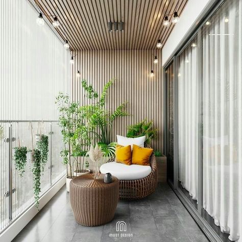 Balcon Mic, Apartment Balcony Garden, Modern Patio Design, Balkon Decor, Balcony Design Ideas, House Balcony, Small Balcony Garden, Modern Balcony, Balcony Grill Design