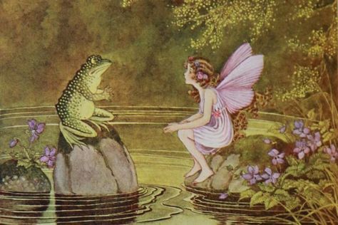 Fairycore Art, Widgets For Iphone, Ida Rentoul Outhwaite, Painting Illustration Art, Homescreen Widgets, Fairy Painting, Fairycore Fairy, Brown Aesthetic, Fairy Core