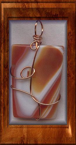 Agate Copper Wire Wrapped Pendant | by sweetvib Wrapping Stones, Wirework Jewelry, Copper Wire Art, Wire Wrapped Stone Jewelry, Octopus Pendant, Wire Wrap Jewelry Designs, Wire Wrapped Jewelry Diy, Wire Wrapped Jewelry Tutorials, Copper Wire Jewelry