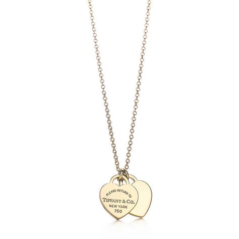 Return to Tiffany™ mini double heart tag pendant in 18k gold. |... (€920) ❤ liked on Polyvore featuring jewelry, pendants, gold heart jewelry, heart jewelry, 18k gold pendant, 18 karat gold jewelry and yellow gold heart pendant Return To Tiffany Necklace, Tiktok Slideshow, Heart Necklace Tiffany, Tiffany Gold, Tiffany And Co Necklace, Pendants Gold, Return To Tiffany, Tiffany Necklace, Double Heart Necklace