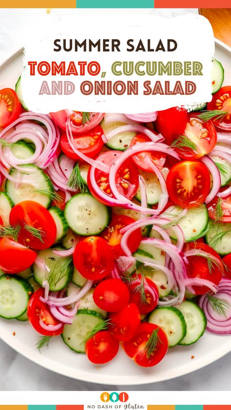 Tomato Cucumber And Onion Salad, Cucumber Tomato Onion Salad, Cucumber Red Onion Salad, Cucumber And Onion Salad, Heart Healthy Recipes Easy, Cucumber And Onion, Olive Garden Salad Dressing, Tomato And Onion Salad, Best Salmon Recipe