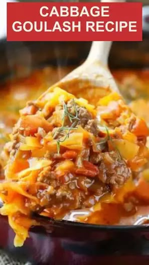 Cabbage goulash recipe Hamburger Meat With Cabbage Recipes, Unique Pierogi Filling, Cabbage Goulash Recipes, Keto Goulash With Cabbage, What To Make With Cabbage Recipes, Recipes Using Shredded Cabbage, Cooked Cabbage Recipes Simple, Polish Cabbage Recipes, Frozen Cabbage Recipes