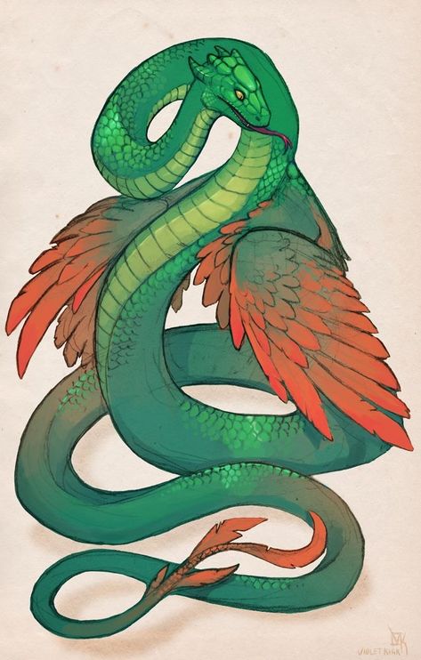 Amphithere Dragon, Quetzalcoatl Art, Cool Dragons, Fantasy Beasts, Mythical Beast, Dragon Lover, Creature Feature, Mythical Creatures Art, Mythological Creatures