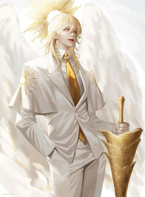 Male Angel, Japon Illustration, 판타지 아트, Character Design Male, Angel Art, Anime Angel, Boy Art, Male Art, Handsome Anime Guys