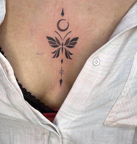 28 Cleavage tattoos – Tattoo Flat Small Center Chest Tattoo, Minimalist Chest Tattoo Female, Center Chest Tattoo Female, Center Chest Tattoo, Cleavage Tattoos, Infinity Symbol Tattoo, Chest Tattoo Female, Moon Phases Tattoo, Tattoo Female