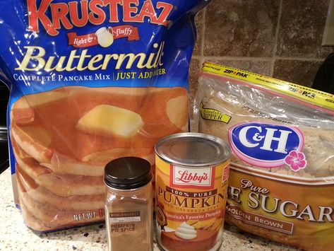 Easy Pumpkin Pancakes, Krusteaz Pancake Mix, Pumpkin Pancakes Easy, Spice Pancakes, Pumpkin Spice Pancakes, Pumpkin Pancake Recipe, Easy Pumpkin Pie, Pumpkin Pancakes, Pancakes Easy