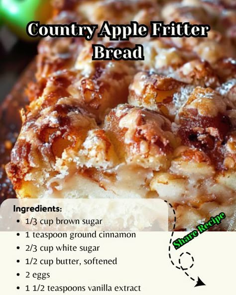 Recipes Trends Country Apple Fritter Loaf, Country Apple Fritter Bread Ina Garten, Recipes To Use Apples, Braeburn Apple Recipes, Country Apple Fritter Bread Recipes, Quick Apple Desserts, Apple Fritter Bread Recipe, Country Apple Fritter Bread, Dessert Breads