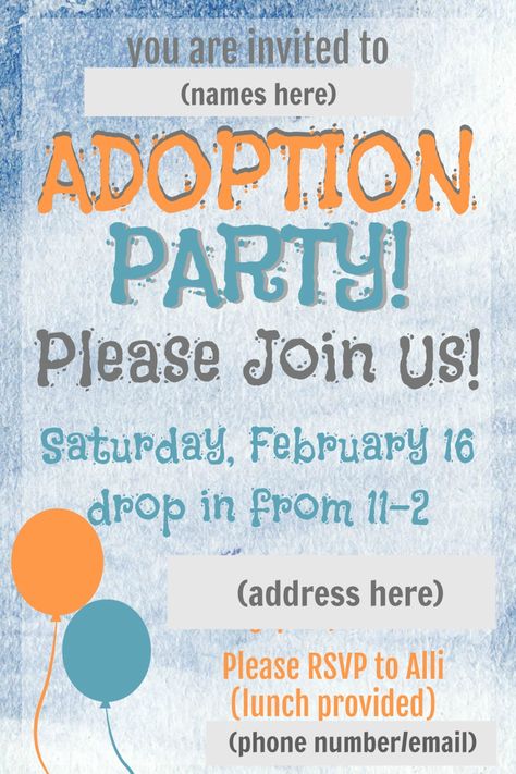 Adoption Party Ideas, Yay Balloons, Adoption Shower, Chick Fil A Nuggets, Us Forever, Sister And Brother, Adoption Party, Foster To Adopt, Bible Verse Signs