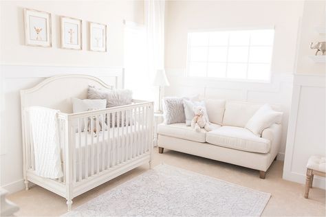 Neutral Baby Animal Nursery for Beckett | amyandjordan.com Sofa Bed In Nursery, Nursery Sofa Bed, Nursery With Sofa Bed, Sofa In Nursery, Nursery With Sofa, Nursery Sofa, Nursery 2024, Sofa Bed Nursery, Sofa Comfy