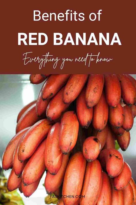 A Pinterest pin featuring a collage of red bananas and informative text. The image showcases the nutritional benefits, creative uses, and tips on buying and storing red bananas. Perfect for anyone interested in exploring new flavors and embracing healthy living. #RedBananas #BananaGuide #HealthyLiving Red Banana, Banana Benefits, Unique Fruit, Fruit Benefits, Nutrition Health, Culinary Skills, Healthy Digestion, Improve Digestion, Food App