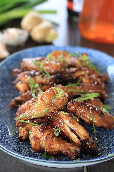 Crispy Honey Soy Chicken Wings by Sugar Salt Magic. Sweet, sticky and lipsmackingly good. Recipe For Chicken Wings, Soy Chicken Wings, Honey Soy Chicken Wings, Honey Soy Chicken, Soy Chicken, Honey And Soy Sauce, Recipe For Chicken, Honey Soy, Baked Chicken Wings