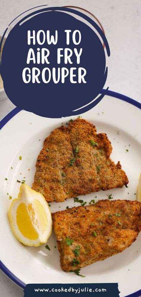 How To Cook Grouper In Oven, Recipe For Grouper Fish, Easy Grouper Recipes, Recipes For Grouper Fish, Air Fryer Clams, Fried Grouper Bites, Frozen Grouper Recipes, Air Fried Grouper Recipes, How To Cook Grouper