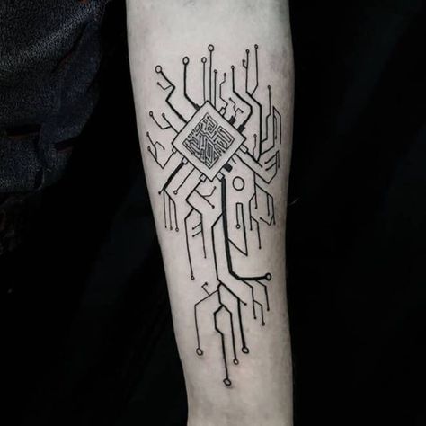 Circuit Tattoos, Cpu Tattoo, Circuit Board Tattoo, Mecha Tattoo, Computer Tattoo, Circuit Tattoo, Electronic Tattoo, Tech Tattoo, Science Tattoos