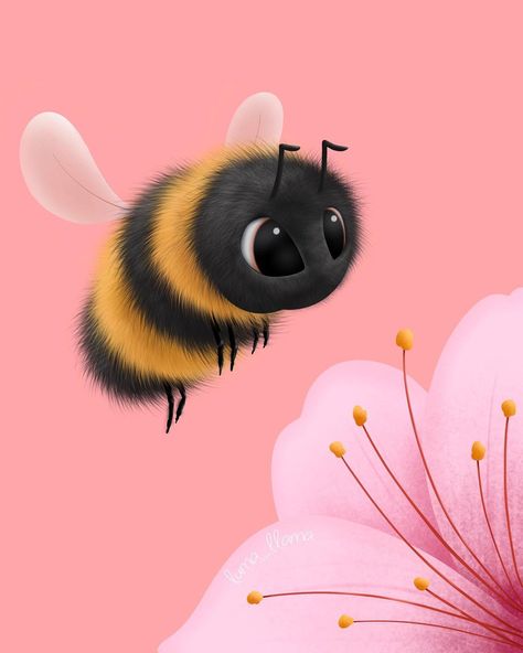 Ian Ruhfass / luma_llama on Instagram: “Fuzzy Bumblebee 🐝 - Just sharing the final artwork of this before I release my new fur/hair brushpack for Procreate 😁. It will be available…” Bee Kitchen, Bumble Bee Tattoo, Bee Artwork, Mini Toile, Bee Pictures, I Release, Bee Illustration, Animal Illustration Art, Artwork Inspiration