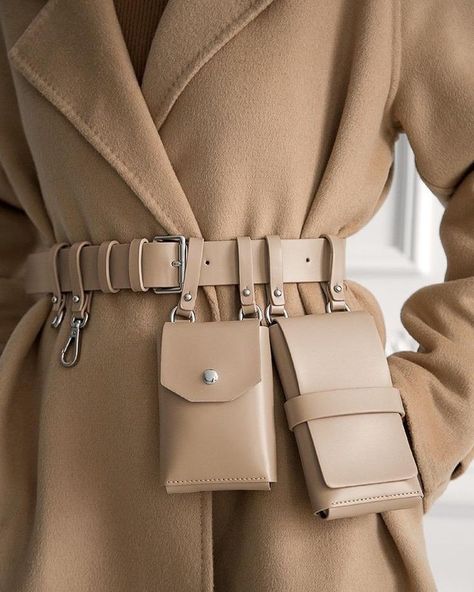 Belt Bag Outfit, Inspiration Mode, Mode Inspiration, Fashion Details, Leather Accessories, Cloth Bags, Leather Fashion, Belt Bag, Diy Clothes