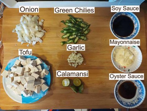 Sisig Tofu Recipe Philippines, Tofu Sisig Filipino Food, Tofu Sisig Recipe, Tofu Sisig, Sisig Recipe, Instant Meals, Deep Fried Tofu, Filipino Recipe, Filipino Foods