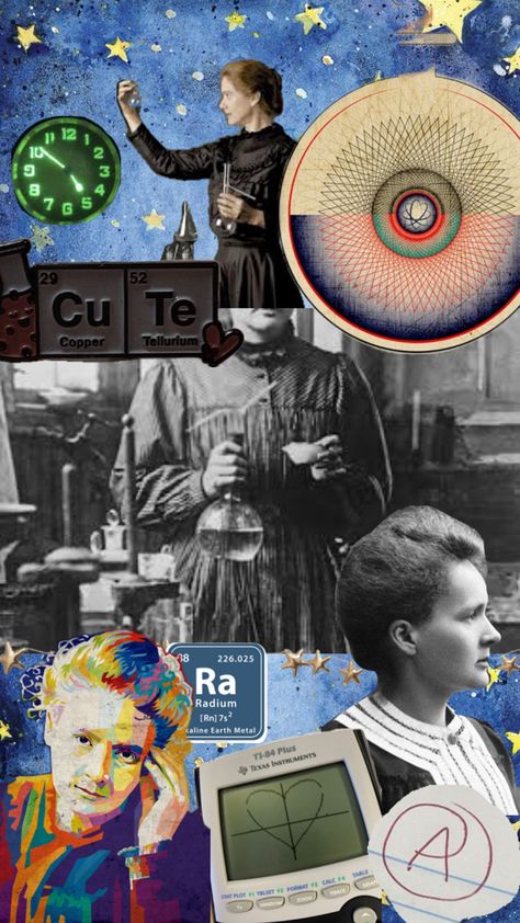 aesthetic stem collage marie curie slay always and forever #radiumisyummy Marie Curie Aesthetic, Dental Aesthetics, Science Girl, Easy Room Decor, Bulletin Journal Ideas, Marie Curie, Stem Projects, Space Science, School Motivation