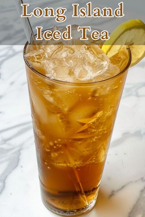 Long Island Iced Tea is a potent cocktail known for its deceptive appearance and smooth taste. Despite looking like a harmless glass of iced tea, this drink packs a punch with a combination of vodka, rum, tequila, gin, triple sec, simple syrup, and lemon juice, all topped off with a splash of cola. Long Island Cocktail, Long Island Iced Tea Recipe, Long Island Iced Tea Cocktail, Vodka Ice, Most Popular Cocktails, Long Island Iced Tea, Cocktail Recipes Easy, Long Drink, Titos Vodka