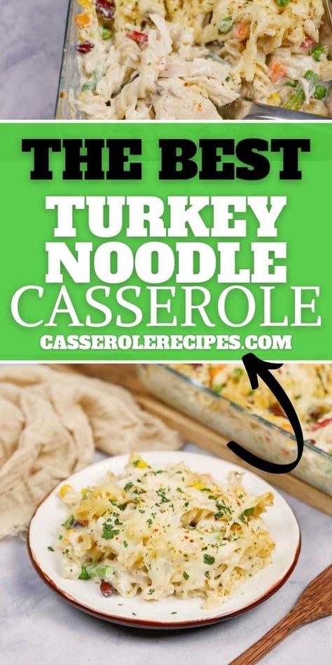 Turkey And Noodle Casserole, Turkey Noodle Casserole Recipes, Turkey Hotdish, Turkey Pasta Recipes, Turkey Casserole Recipes, Turkey And Noodles Recipe, Turkey Noodle Casserole, Turkey Casserole Recipe, Creamed Turkey