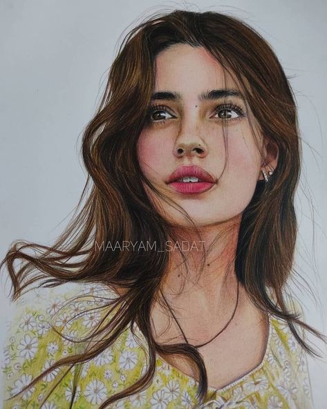 Instagram Portrait Artists Pencil, Realistic Face Drawing, Colored Pencil Portrait, Bike Drawing, Paper Art Design, Acrylic Art Projects, Digital Painting Portrait, Color Drawing Art, Portraiture Drawing