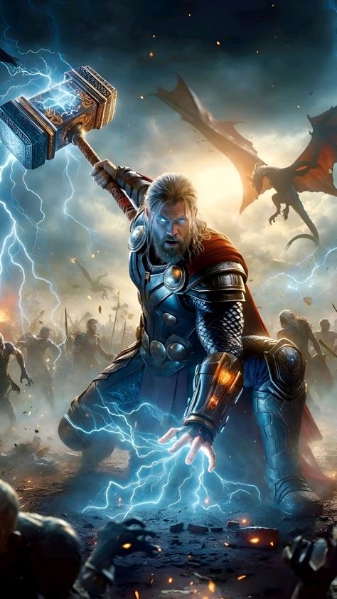 Cool Thor Wallpaper, Thor Wallpaper 4k Ultra Hd, Marvel Thor Art, Thor Images, Thor Pictures, Thor Photo, Marcus Kane, Marvel 4k, Thor Wallpaper