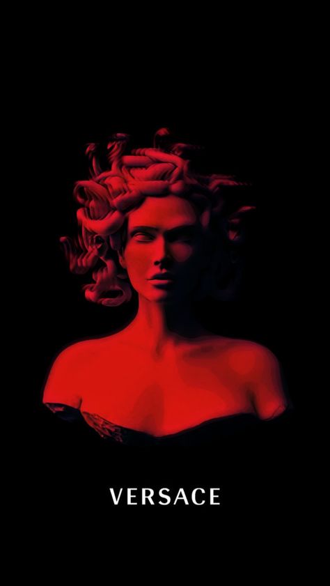 #versace#medusa#mycreation#5am Red Versace Aesthetic, Medusa Aesthetic Wallpaper, Versace Wallpaper Aesthetic, Versace Aesthetic Wallpaper, Medusa Wallpaper Aesthetic, Vintage Versace Aesthetic, Versace Wallpaper Iphone, Versace Background, Medusa Wallpaper