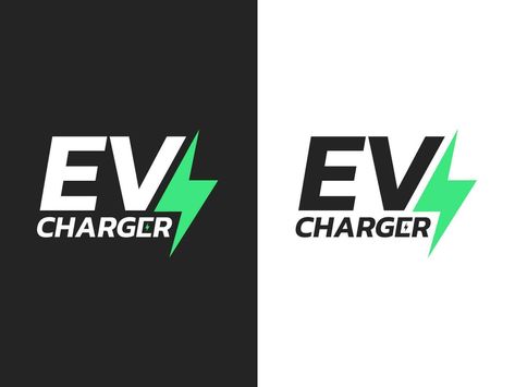 Electric Car Charger Logo for EV Electric Vehicle Chargers. Green Energy Logo Design. Eco friendly vehicle concept. Ev Logo Design, Electric Logo Design, Car Clubs Logo, Green Energy Logo, Energy Logo Design, Electric Logo, Vehicle Concept, Electric Car Charger, Energy Logo