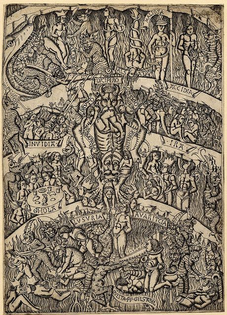 Dante's Inferno Map | Dante's 'Inferno' | Flickr - Photo Sharing! Dantes Inferno Artwork, Imaginary Maps, Divine Comedy, Dantes Inferno, Dante Alighieri, Occult Art, Demon Art, Angels And Demons, Medieval Art