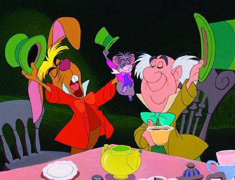 March Hare, Doormouse, and the Mad Hatter in Alice in Wonderland (1951) Door Mouse, Happy Unbirthday, Alice In Wonderland 1951, Alice In Wonderland Disney, Alice Book, Alice And Wonderland Quotes, Wonderland Quotes, Mad Tea Party, Disney Alice