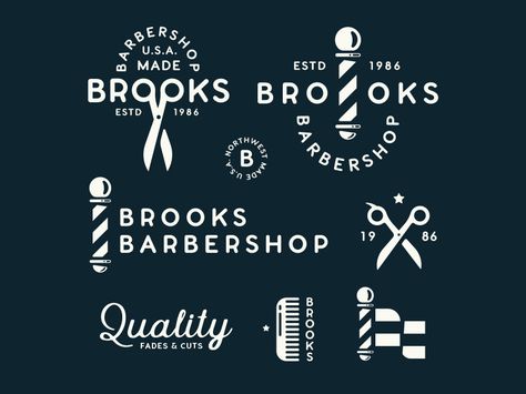 Jordan Wilson, Barber Logo, Logos Vintage, Barbershop Design, Vintage Logos, Men Logo, Logos Ideas, Corporate Image, Logo Design Process