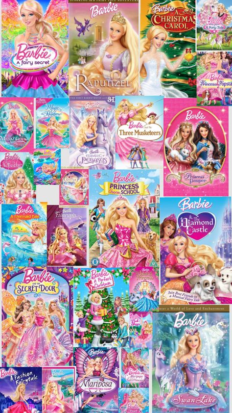 Y2k Gif, Barbie Movies List, Barbie Nostalgia, Good Animated Movies, Princess Charm School, Movies List, Barbie Theme, Mermaid Tale, The Three Musketeers