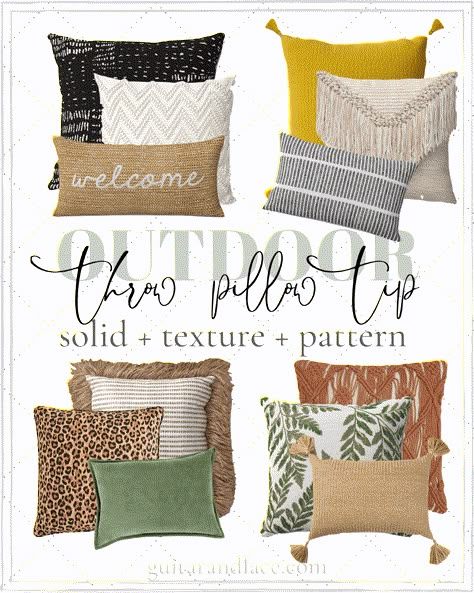 Shiplap Living Room, Pillow Combinations, Throw Pillow Combinations, Pillows Living Room, Mixing Patterns, Neutral Throw Pillows, Boho Patio, Pillow Combos, Throw Pillows Living Room