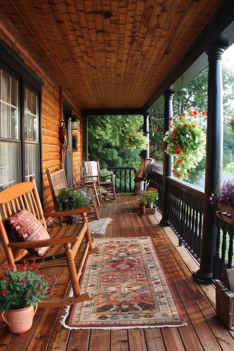 Rustic Hunting Lodge, Porch Vibes, Summer Front Porch Decor, Front Porch Decor Ideas, Summer Front Porches, Country Porch, Summer Porch, Small Front Porches, Hunting Lodge