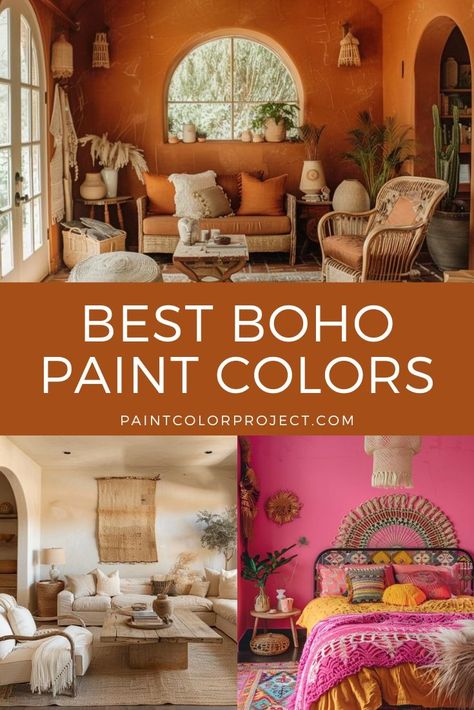 best boho paint colors Best Boho Paint Colors, Bohemian Bedroom Colors, Modern Living Room Paint, Boho Paint Colors, Bohemian Chic Living Room, Victorian Style Decor, Dining Room Wall Color, House Paint Ideas, Vintage Colour Palette