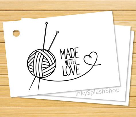 Knit with Love Tags printable Knitting tags for Handmade