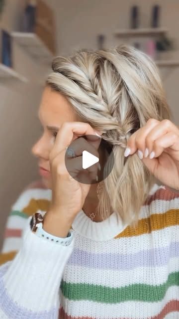 Amanda Fischer | Creating Social Joy | Christian Mentor on Instagram: "Faux Fishtail Braid 😍
Like the look of a fishtail braid but can’t so it on yourself?
Me either! 💞
try this!!
Tag a girlfriend, save for later and share with your favorite short hair ladies!!
Like and follow for more simple short hair reels!
Hair clip from @sparkly.little.things.llc (the best!!)
Necklace and earrings message me for the links!
Sweater is older from @kohls 

#fauxfishtail #fishtailbraid #shorthairstyle #simplehairstyles 

Do you know how to fishtail braid?" Faux Fishtail Braid, Faux Fishtail, How To Fishtail, Best Necklace, Fishtail Braid, Fish Tail Braid, Save For Later, Necklace And Earrings, Follow For More