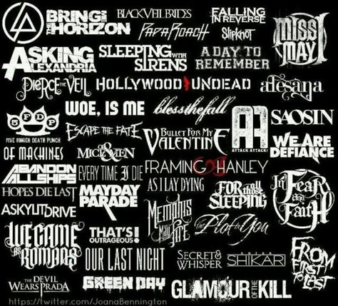 Bands #metalcore #postrock Heavy Metal Shirts, Post Hardcore Bands, Metalcore Bands, Escape The Fate, Our Last Night, Hollywood Undead, Music Is My Escape, Metal Shirts, Band Wallpapers