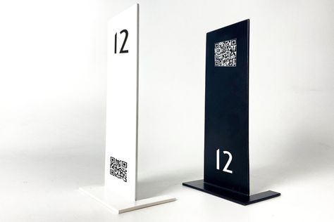 Buy White or Black blank set of 20 with more stickers, apply what you need yourself, use long lasting and stack easily... made of aluminum and powder coated... waterproof, suitable for outdoor use Diy Table Numbers, Black Blank, Sidewalk Sign, Aluminum Table, Restaurant Supplies, Table Number, Wedding Table Numbers, Dining Table Decor, Rectangular Table