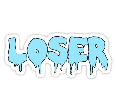 - Loser Drip Blue - Stickers Cool, Only Aesthetic, Light Blue Aesthetic, Blue Aesthetic Pastel, Tumblr Stickers, Computer Sticker, Graffiti Drawing, Aesthetic Blue, Yellow Aesthetic