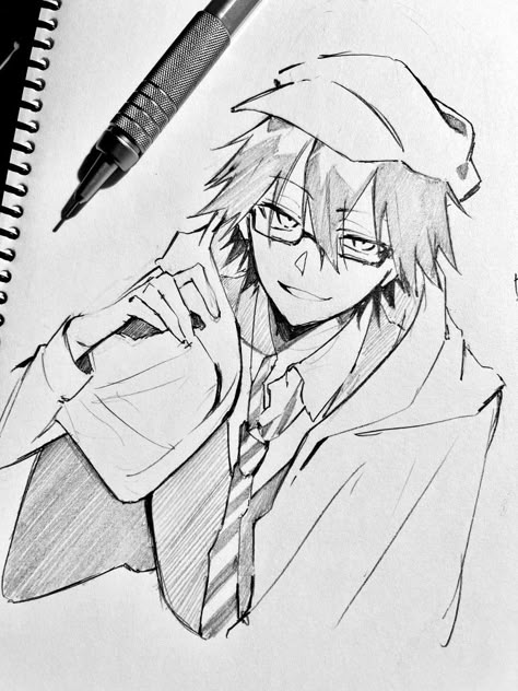 Ranpo Edogawa, Animation Art Sketches, Art Tools Drawing, 캐릭터 드로잉, Easy Drawings Sketches, Bongou Stray Dogs, Stray Dogs Anime, A Pencil, Dog Drawing