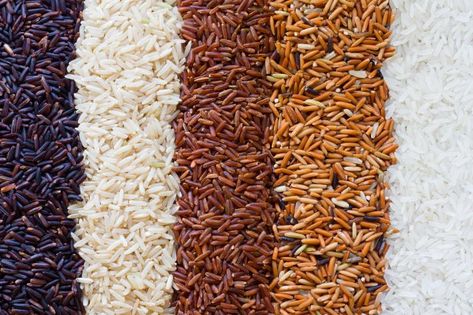 What Type of Rice is Healthiest? Brown Rice Vs White Rice, Paleo Rice, Rice Product, Food Identity, Rice Photo, Types Of Rice, Rice Types, Rice Diet, Leaky Gut Diet