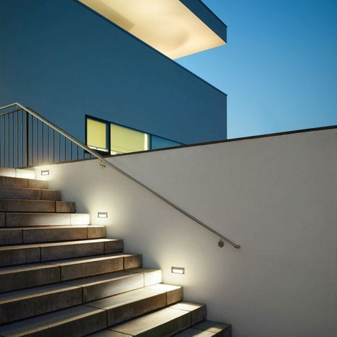 Stairways Ideas, Painted Staircase, Staircase Light, Deck Step, Deck Step Lights, Step Lights, Outdoor Stair Lighting, Deck Steps, Staircase Ideas