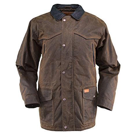 Outback Trading Men's Pathfinder Jacket Western Style Outerwear For Fall Outdoor Activities, Western Style Fall Outdoor Outerwear, Western Style Winter Outerwear With Snap Buttons, Brown Outerwear With Pockets For Outdoor Work, Rugged Fall Sport Coat For Hunting, Classic Brown Utility Jacket For Outdoor, Outdoor Work Sport Coat With Pockets For Fall, Fall Sport Coat For Outdoor Work With Pockets, Rugged Outerwear With Pockets For Outdoor Work