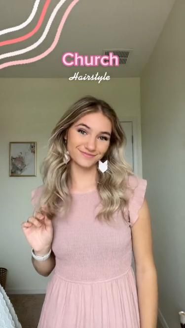 Easter Hairstyles For Medium Length Hair, Cute Easy 5 Min Hairstyles, Hairstyles For Easter Sunday, Simple Hairstyles For Hair Medium, Hairstyles For Auditions, Eliza Hamilton Hairstyle, Good Friday Hairstyles, Cute Choir Concert Hairstyles, Simple Spring Hairstyles